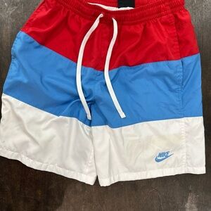 Nike Tricolor Swim Shorts - Red, Blue, White